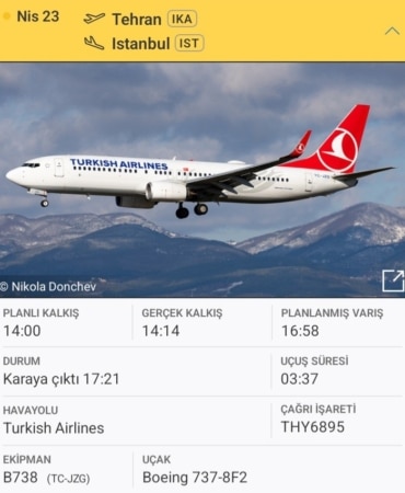 İRAN'DA MAHSUR KALAN THY UÇAĞI YURDA DÖNDÜ