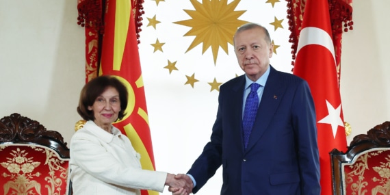 Cumhurbaşkanı Erdoğan, Kuzey Makedonya Cumhurbaşkanı Davkov