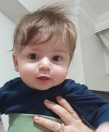 Kazada annesinin kucağından yola savrulan 10 aylık Yamaç beb