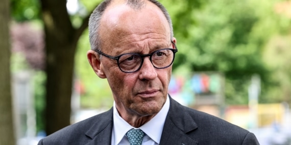 German Chancellor Friedrich Merz holds a presser ahead of CDU Executive Committee meeting