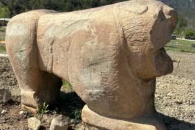 TARİHİ ESER OPERASYONUNDA ROMA DÖNEMİNE AİT ASLAN HEYKELİ ELE GEÇİRİLDİ