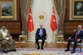 Cumhurbaşkanı Erdoğan, Kuveyt Dışişleri Bakanı Al-Sabah'.