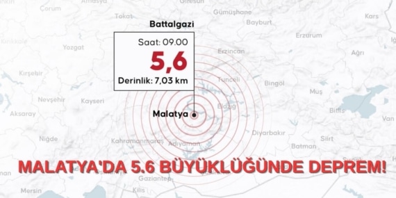 MALATYA'DA 5.6 BÜYÜKLÜĞÜNDE DEPREM