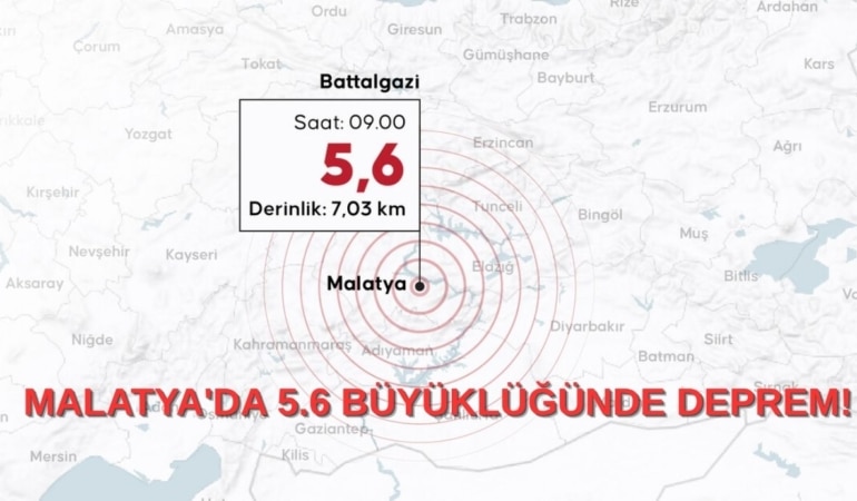 MALATYA'DA 5.6 BÜYÜKLÜĞÜNDE DEPREM