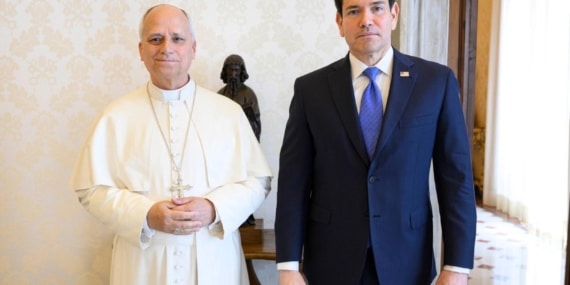 Papa 14’üncü Leo, ABD Dışişleri Bakanı Rubio ile görü.